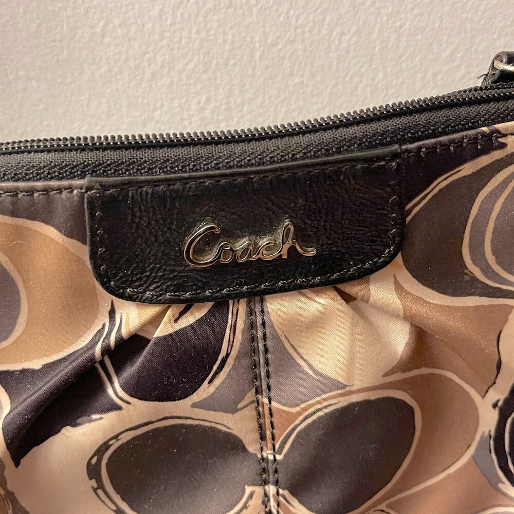 Coach Small Crossbody Bag in Grey, Cream, Black with Leather Trim - Picture 4 of 8